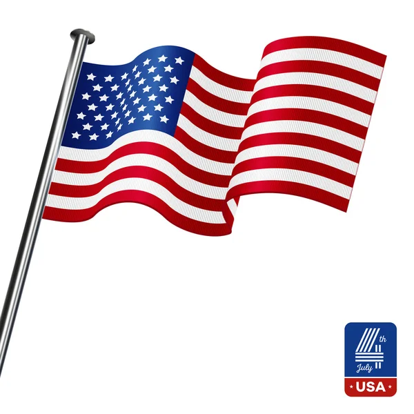 Elemento vettoriale della bandiera americana per il giorno dell'indipendenza . — Vettoriale Stock