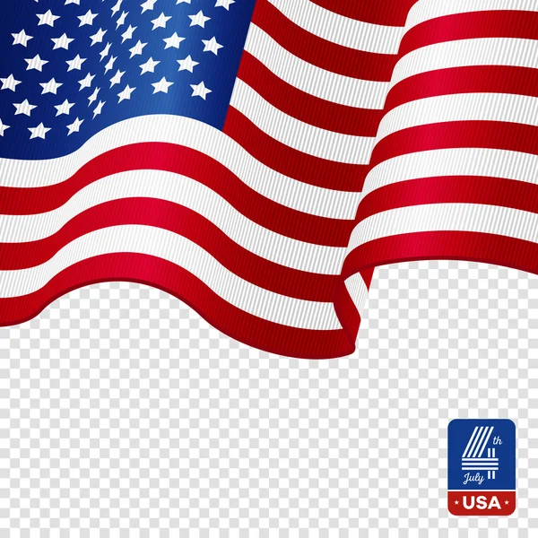 Vector element of American flag for Independence day.