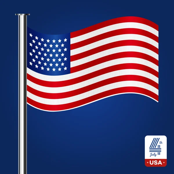 Elemento vettoriale della bandiera americana per il giorno dell'indipendenza . — Vettoriale Stock