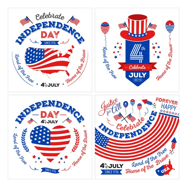 Vector elements for American Independence Day — Stock Vector