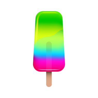 Farklı lezzet ile dondurma illüstrasyon renk