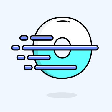 Mektup logo tasarım öğesi. Hızlı hızlı vektör şablonu