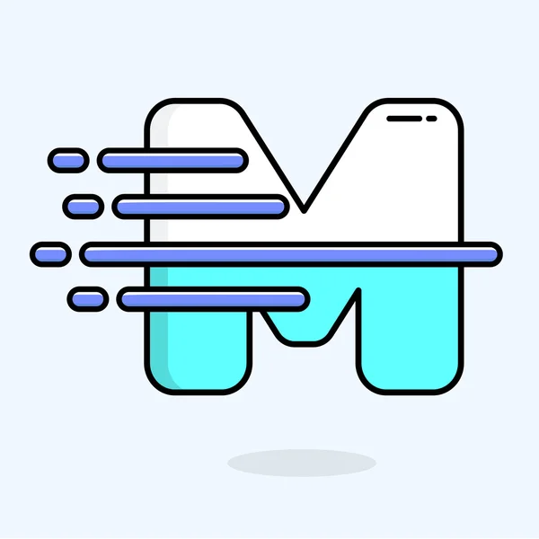 Logo design brevpost. Snabb hastighet vector mall — Stock vektor