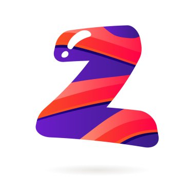 Satırlı yaratıcı renk mektubu. Vektör şablonu