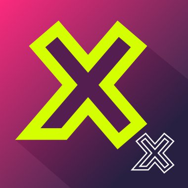 X harfi logo simge tasarlamak