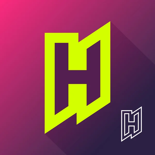 Abstrakte Buchstaben h Logo Symbol Design — Stockvektor
