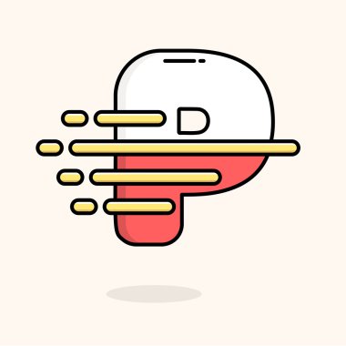 P harfi logo tasarım öğesi