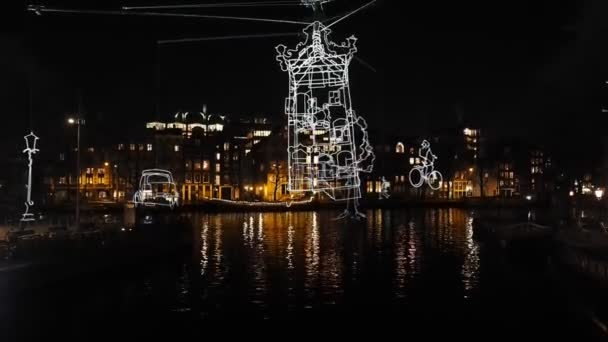 Festival de luz de Amsterdam — Vídeo de stock