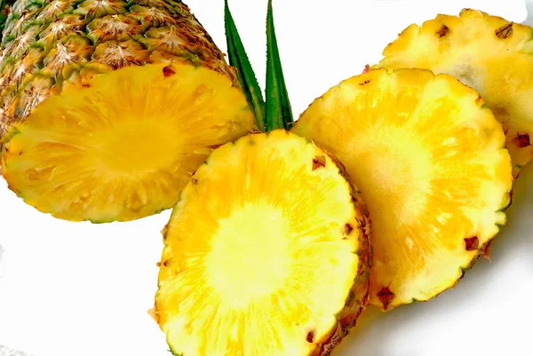 Ανανάς Ananas Comosus Είναι Ένα Τροπικό Φυτό Βρώσιμο Καρπό Και — Φωτογραφία Αρχείου