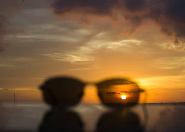 Sun set captures through a sun glass