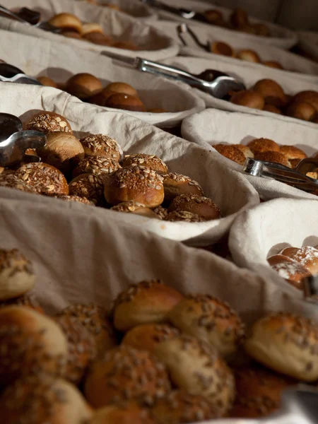 Uspořádání s různými druhy chleba — Stock fotografie