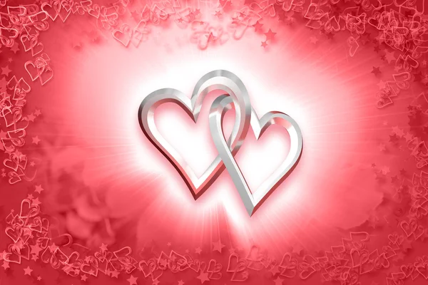 Saint Valentin, Mariage, Collage à deux cœurs Photos De Stock Libres De Droits