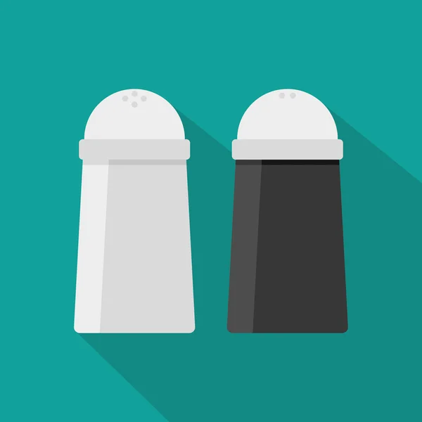 Salt and pepper flat icon — Stock Vector