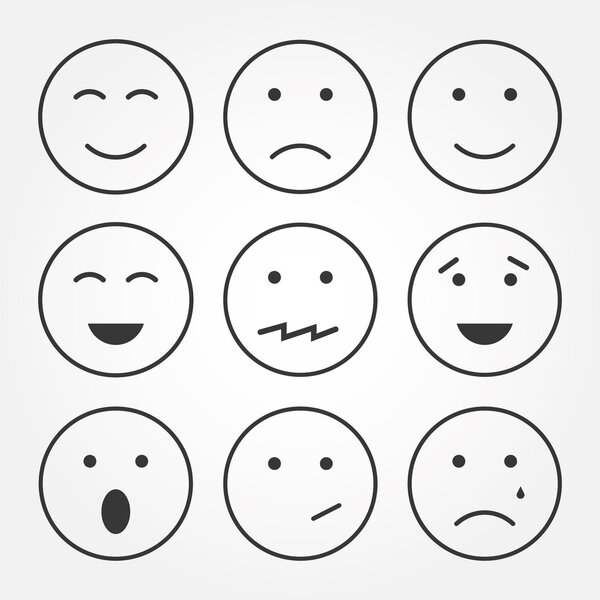 набор глянцевых эмотиконов
