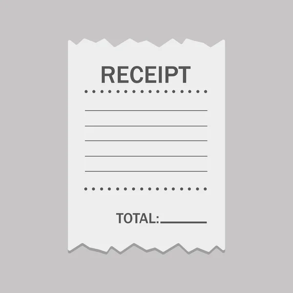 White Blank receipt — Stock Vector