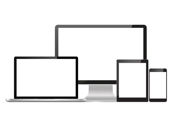 Monitores portátil tableta — Archivo Imágenes Vectoriales