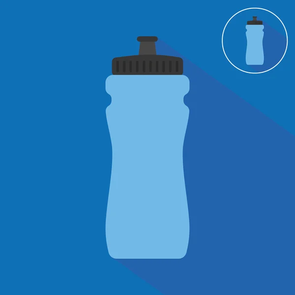 Sportfles met water pictogram — Stockvector