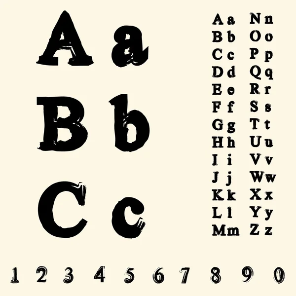 더러운 알파벳 또는 그런 지 — 스톡 벡터