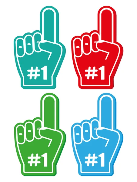 Finger up 1 fan icon — Stock Vector