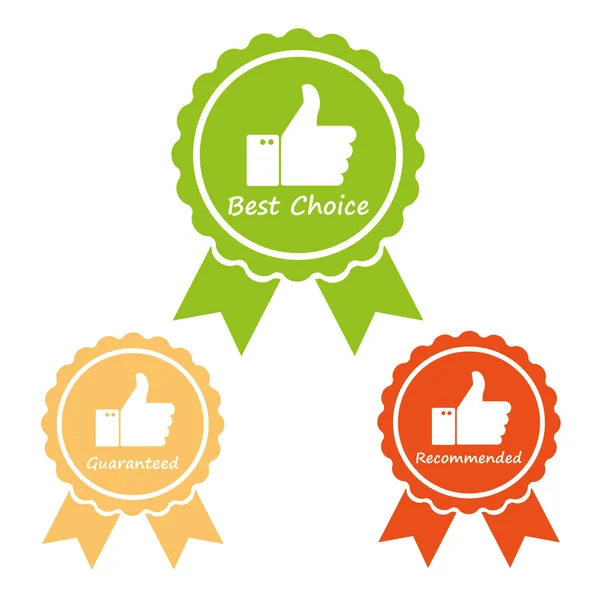 Best choice and recommended Labels — Stock Vector