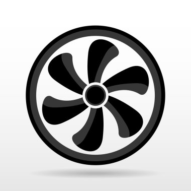 Siyah vantilatör sembolü
