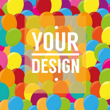 Kopya alanı ile renk balonlar