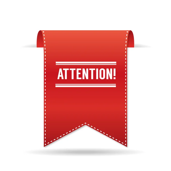 Attention red label — Stock Vector