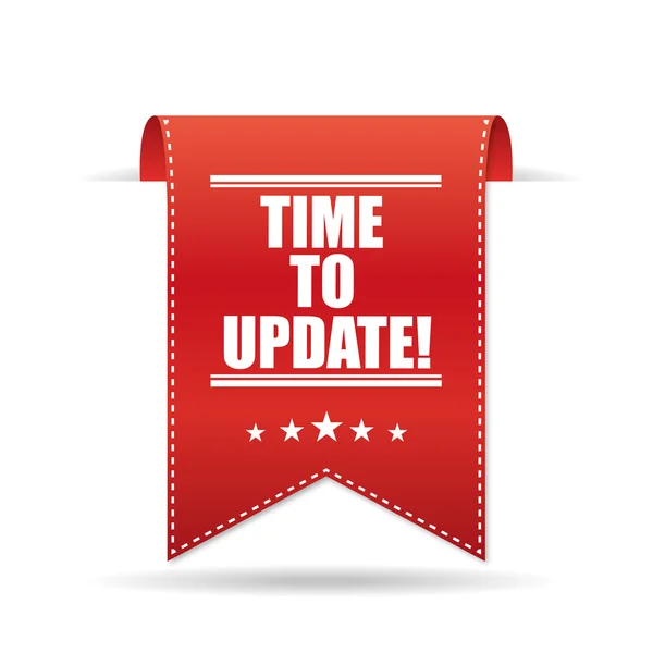 Time to update label — Stock Vector