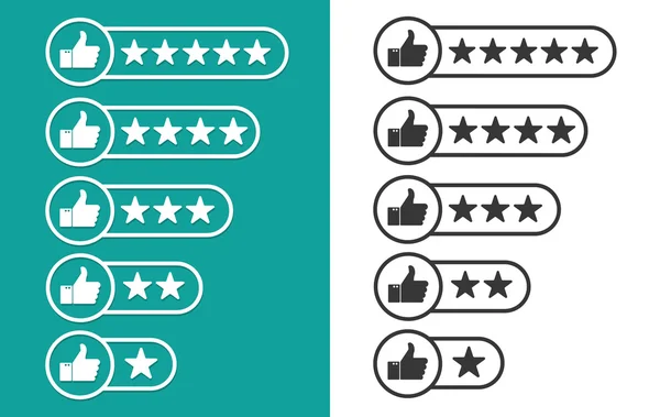 Consument beoordeling platte pictogram — Stockvector