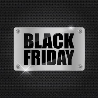 Arka plan Metal doku ve Black friday metin cam
