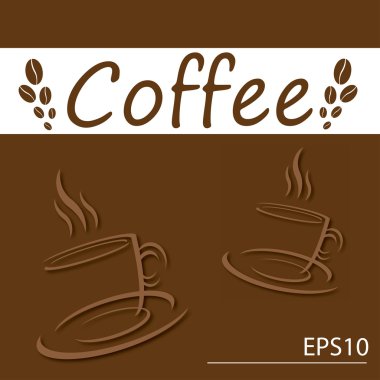 Kahve ile menü tasarım şablonu