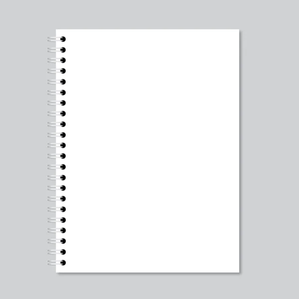 Cuaderno de cuaderno espiral — Vector de stock
