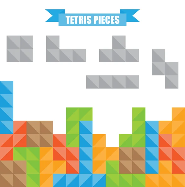 Piezas de Tetris . — Vector de stock