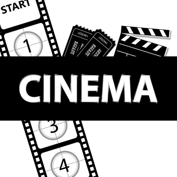 Kino schwarz-weiß — Stockvektor