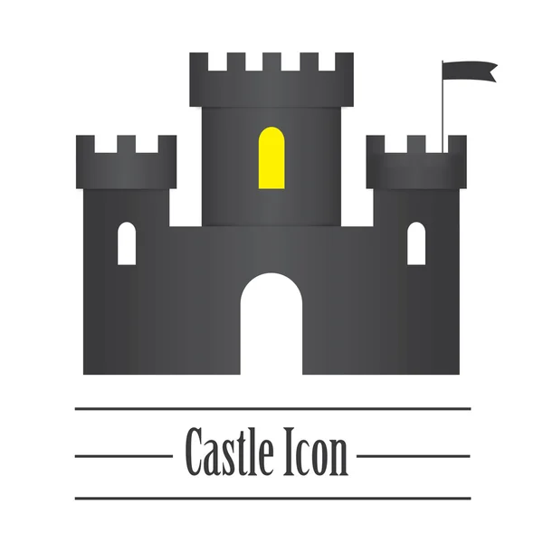 Castle icon or sign — Stock Vector