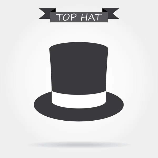 Icono de sombrero superior — Vector de stock