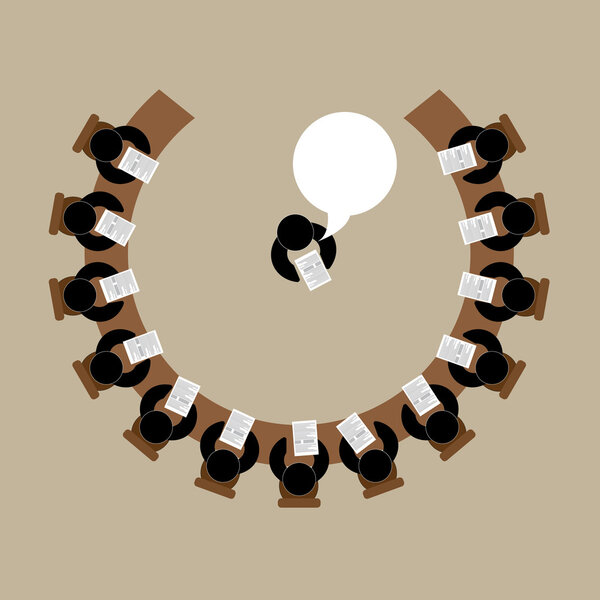 Векторная конференция, набор значков заседаний
