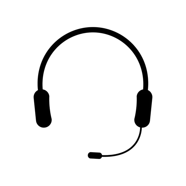 Auriculares para icono de soporte — Vector de stock