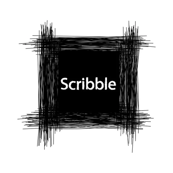 Disegnato a mano Scribble Square — Vettoriale Stock