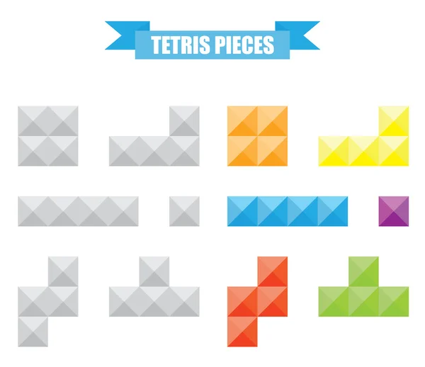 Piezas de Tetris — Vector de stock