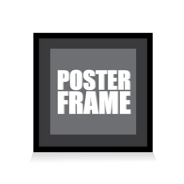 Poster mockup template with square frame — Stock Vector
