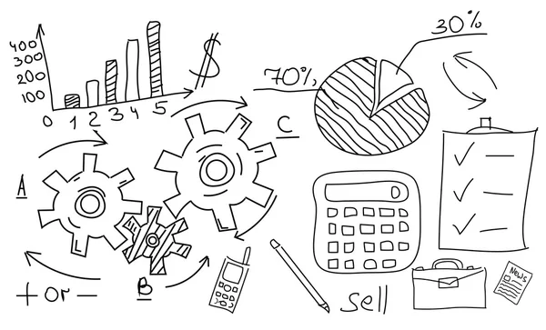 Illustrazione della strategia aziendale — Vettoriale Stock