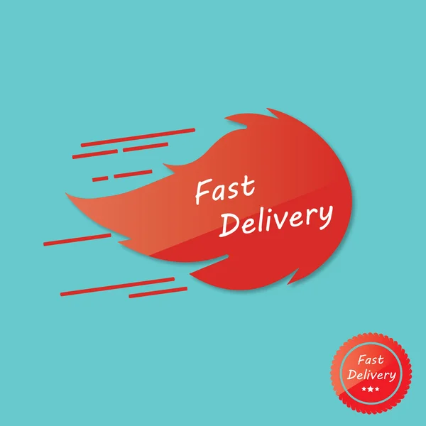 Vintage Clip Art - Fast delivery — Stock Vector