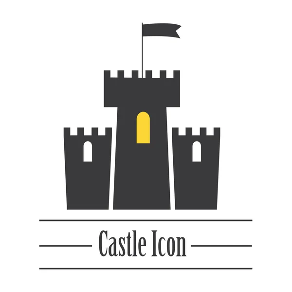 Castle icon or sign — Stock Vector
