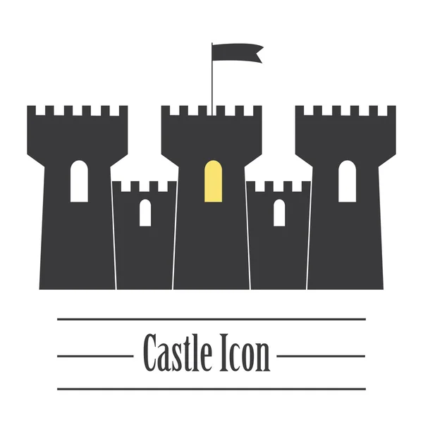 Castle ikonen eller tecknet — Stock vektor
