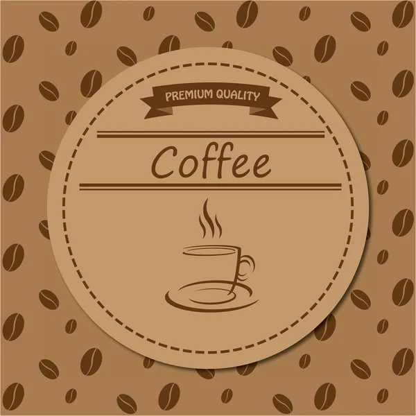 Marrón etiqueta de café abstracto . — Vector de stock