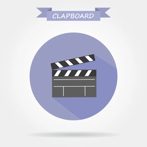 Clapboard icono — Archivo Imágenes Vectoriales