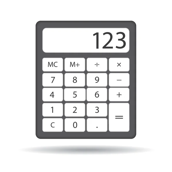 Calculadora sobre fondo blanco — Vector de stock