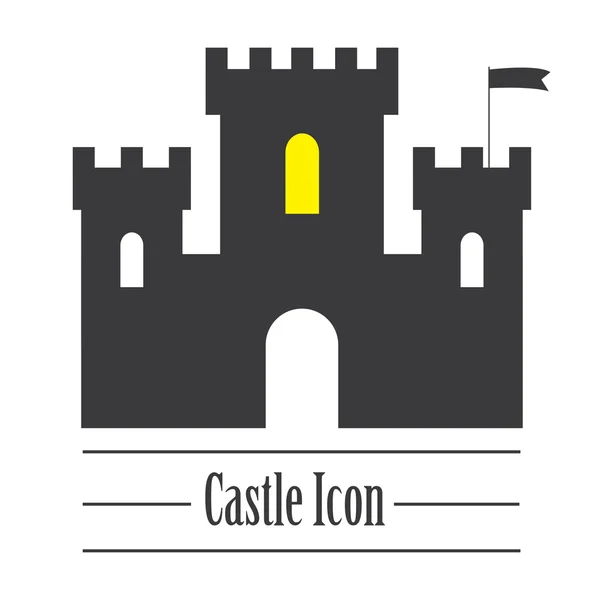 Castle ikonen eller tecknet — Stock vektor
