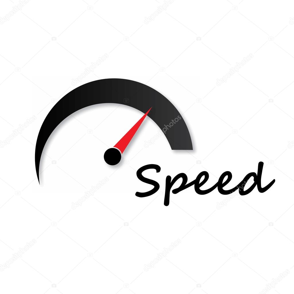 Speedometer. abstract symbol of speed.